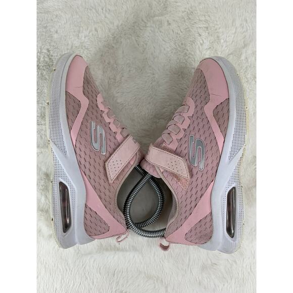 Skechers Microspec Max Light Pink Sneakers Elastic Laces Youth Size 2 - Picture 5 of 8